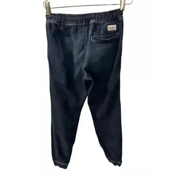 Abercrombie & Fitch High rise Cotton Drawstring Jogger Denim Women XS Pant Blue - Picture 2 of 8